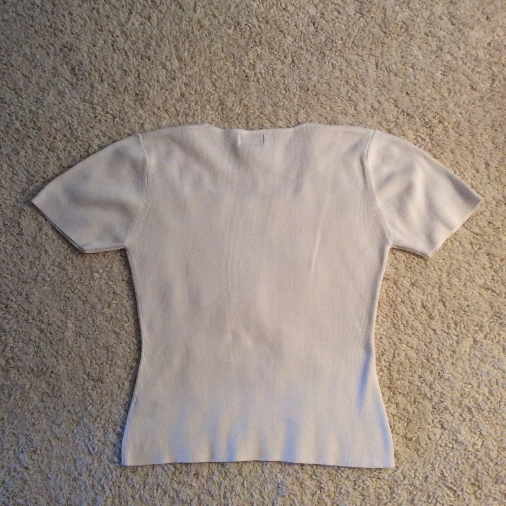 WHITE SQUARE NECK TOP SZ M - Picture 3 of 6